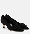 Manolo Blahnik Maysalepump 50 Suede Pumps