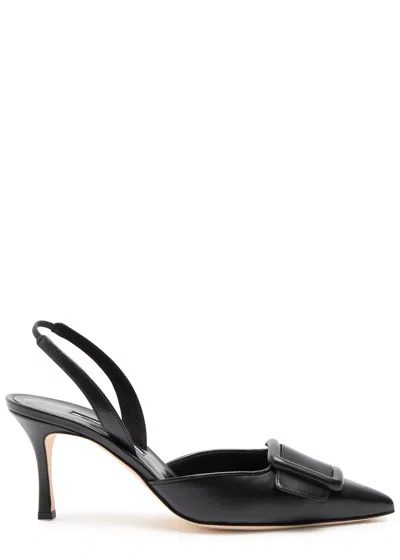 MANOLO BLAHNIK MANOLO BLAHNIK MAYSLI 70 LEATHER SLINGBACK PUMPS