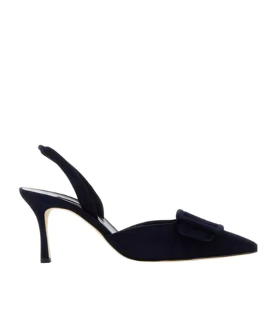 Manolo Blahnik Maysli Slingback Pumps In Blue