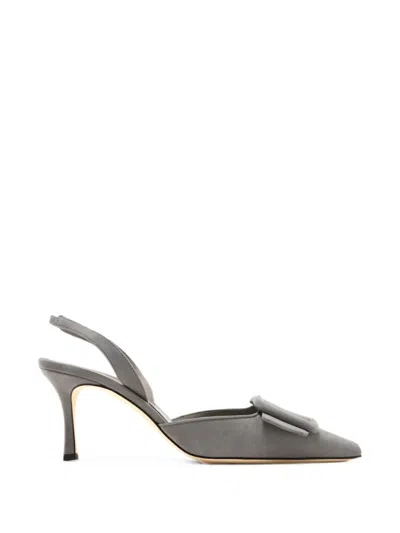 Manolo Blahnik Maysli Slingback Pumps In Gray