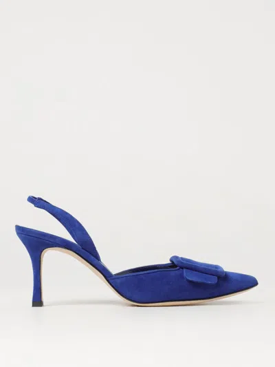 Manolo Blahnik High Heel Shoes  Woman In Royal Blue