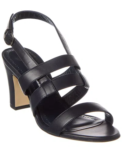 Manolo Blahnik Memaarhi 70 Leather Sandal In Blue