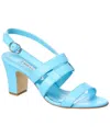 Manolo Blahnik Memaarhi 70 Leather Sandal In Blue