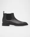 Manolo Blahnik Men's Brompton Leather Chelsea Boots In Blck0015