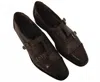 Manolo Blahnik Men's Callimaco Monkstrap Dress Shoes In Brown In Gray