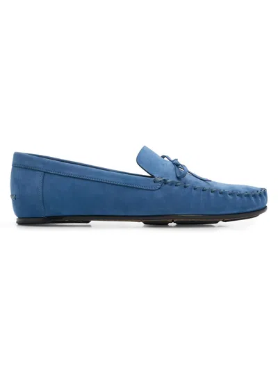 Manolo Blahnik Men's Gargano Suede Driving Loafers In Blue