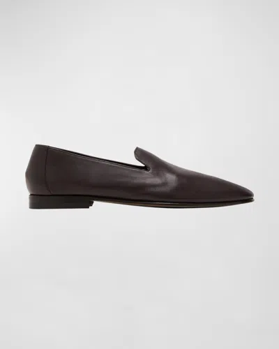 Manolo Blahnik Men's Leather Loafers In Dbrw2033