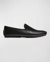 Manolo Blahnik Men's Mayfair Suede-leather Loafers In Black