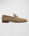 Manolo Blahnik Men's Truro Leather Loafers In Brown