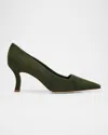 Manolo Blahnik Moiralo Suede Pumps