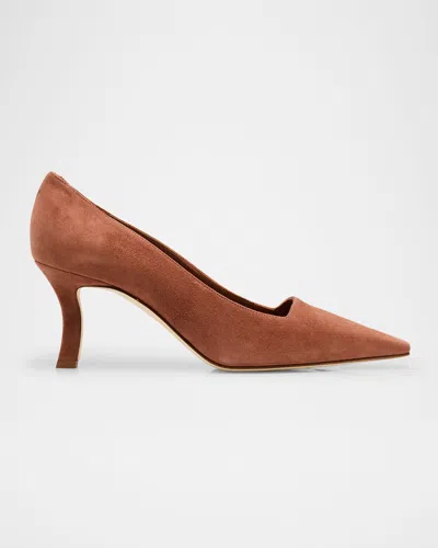 Manolo Blahnik Moiralo Suede Pumps