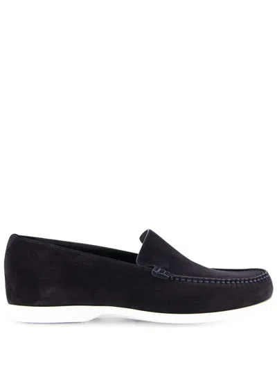 Manolo Blahnik Monaco Suede Loafers In Blue