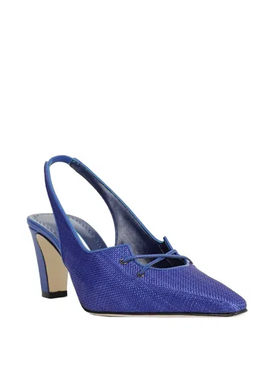 Manolo Blahnik Montbalo Slingback Pointed-toe Pumps In Multi
