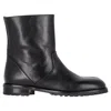 Manolo Blahnik Motosa Ankle Boots In Black Calf Leather In Black