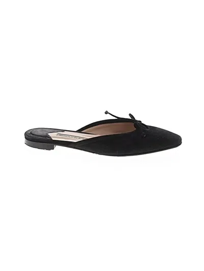 Pre-owned Manolo Blahnik Mule/clog In Black
