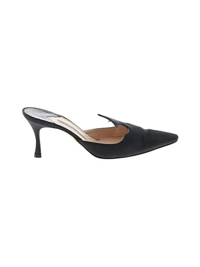 Pre-owned Manolo Blahnik Mule/clog In Black