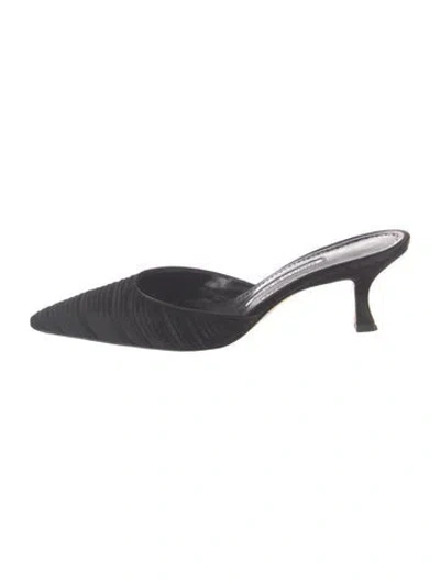 Pre-owned Manolo Blahnik Mules In Black