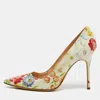 Manolo Blahnik Multicolor Floral Printed Canvas Bb Pointed Toe Pumps In Multi