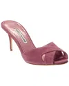 Manolo Blahnik Mumbimu 70 Suede Mule In Pink