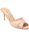 Manolo Blahnik Houramu 70 Patent Sandal In Brown