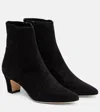 Manolo Blahnik Myconia 50 Suede Ankle Boots In Black