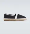 Manolo Blahnik Nerano Leather-trimmed Suede Espadrilles In Blue