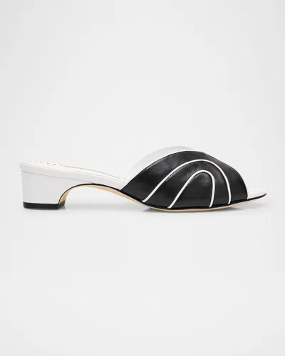Manolo Blahnik Nikabo Nappa Leather Sandals In Multi