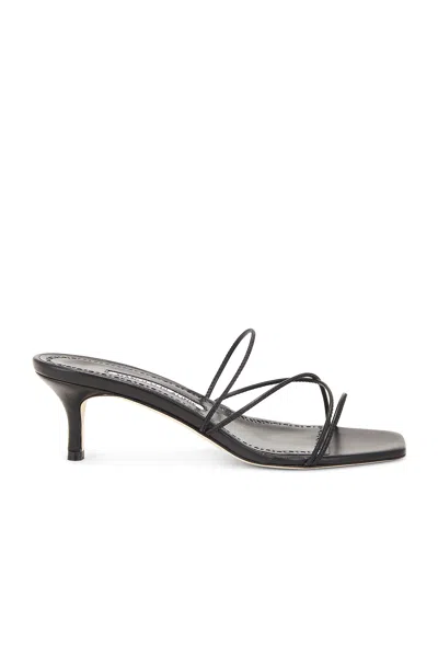 Manolo Blahnik Ninfemu 50 Nappa Sandal In Black