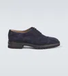 Manolo Blahnik Norton Cap-toe Suede Oxford Brogues In Blue
