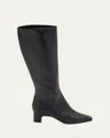 Manolo Blahnik Ofara Knee-high Leather Boots In Blue