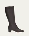 Manolo Blahnik Ofara Knee-high Leather Boots In Brown