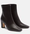 Manolo Blahnik Ofaralo 70 Leather Ankle Boots In Brown