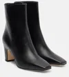 Manolo Blahnik Ofaralo Leather Ankle Boots In Black