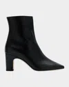 Manolo Blahnik Ofaralo Leather Ankle Boots In Black