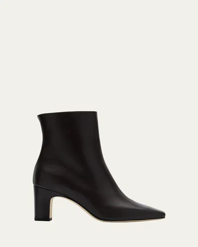 Manolo Blahnik Ofaralo Leather Booties In Brown
