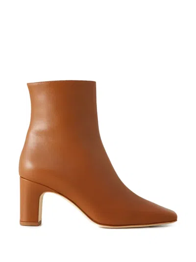 Manolo Blahnik Ofaralo Leather Boots In Brown