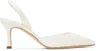 Manolo Blahnik Carolyne 70 Satin And Lace Slingback Pumps In Lcrm(1309)/ywov(976u