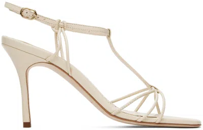 Manolo Blahnik Off-white Tabarekhi Heeled Sandals In 1304 Light Cream