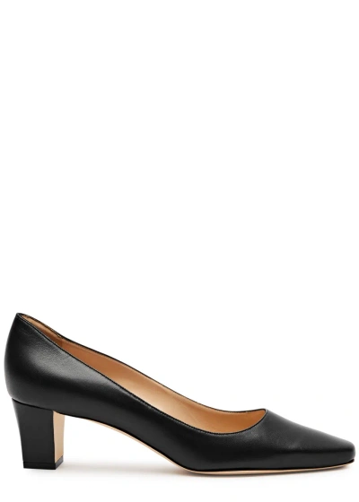 Manolo Blahnik Okkatopla 50 Leather Pumps In Black