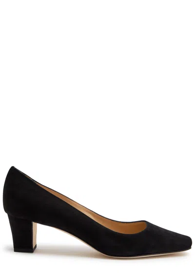 Manolo Blahnik Okkatopla 50 Suede Pumps In Black