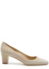 Manolo Blahnik Okkatopla 50 Suede Pumps In Nude