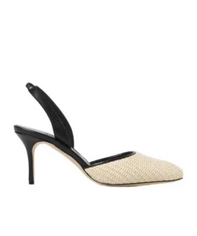 Manolo Blahnik Open-heeled Sandals In Nude