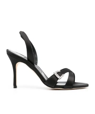 MANOLO BLAHNIK OPEN-TOE HIGH-HEELED SANDALS