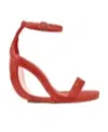 Manolo Blahnik Open-toed Clasp Special-shaped High-heeled Sandals In Brown