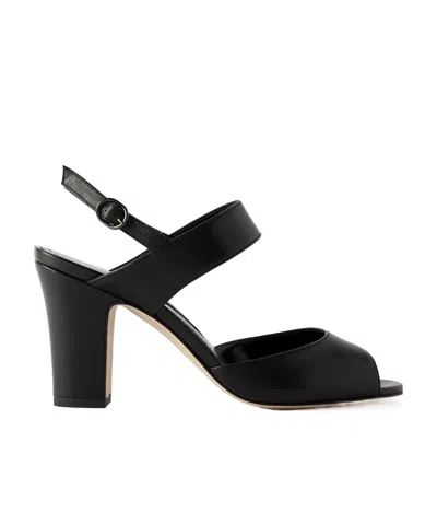 Manolo Blahnik Open-toed High-heeled Sandals In Black