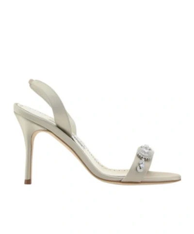 MANOLO BLAHNIK OPEN-TOED HIGH-HEELED SANDALS