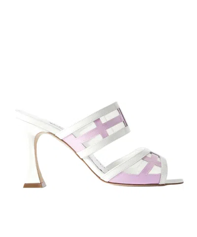 MANOLO BLAHNIK OPEN-TOED HIGH-HEELED SANDALS