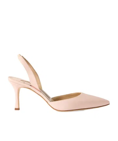 Manolo Blahnik Open-back Pumps In Pink