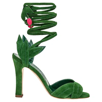 MANOLO BLAHNIK OSSIE 105 WRAP SANDALS
