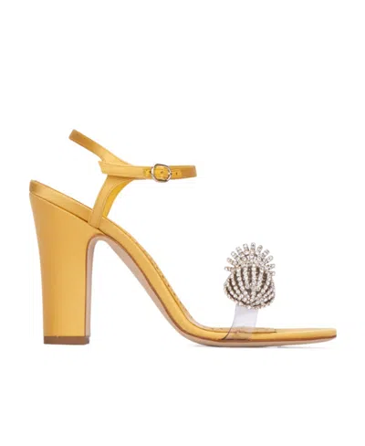 Manolo Blahnik Ostria 90mm Star-embellished Sandals In Yellow